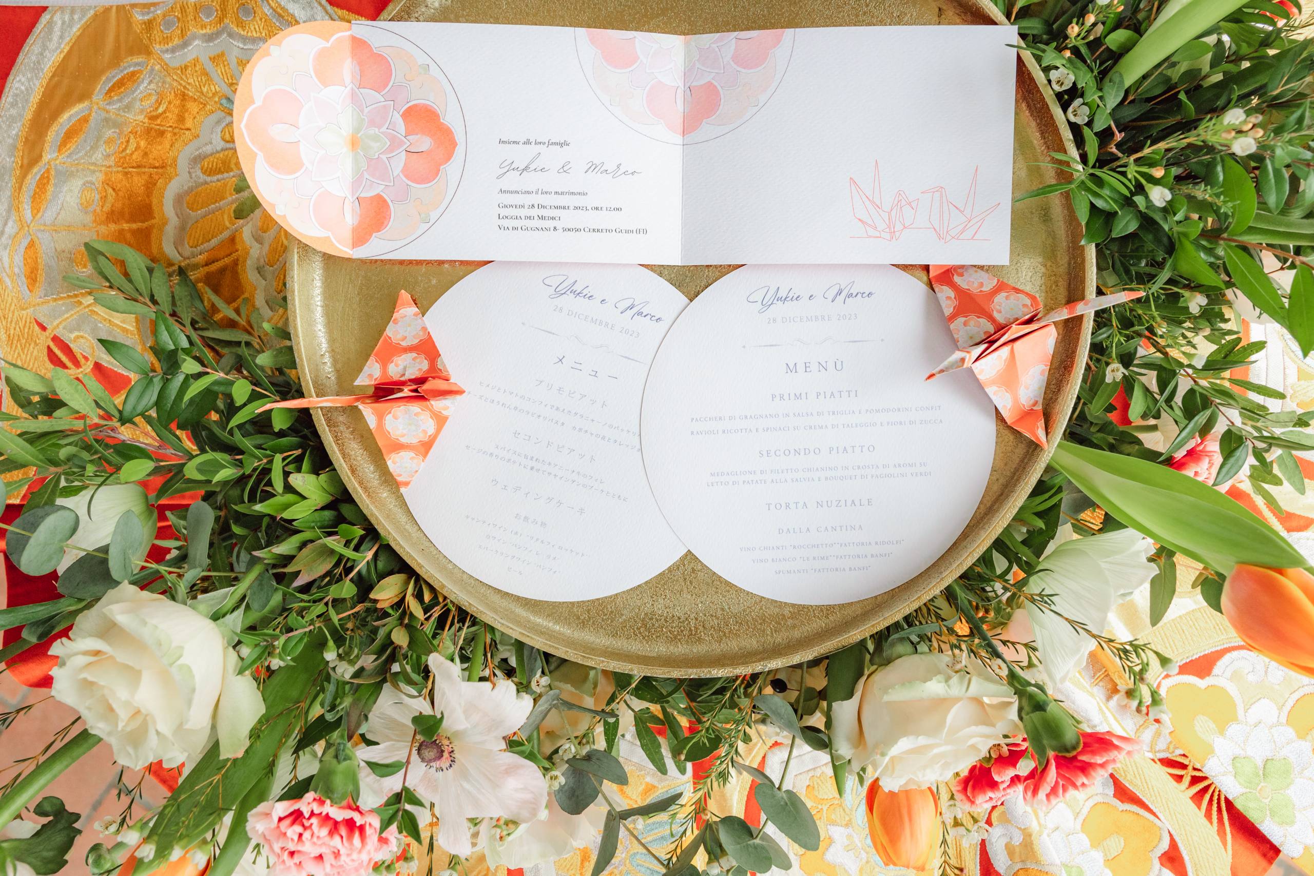 Japanese wedding winter in Tuscany